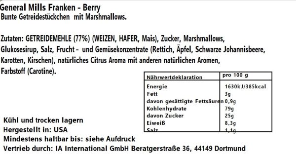 Franken Berry Cereals 270g Online – Bild 2