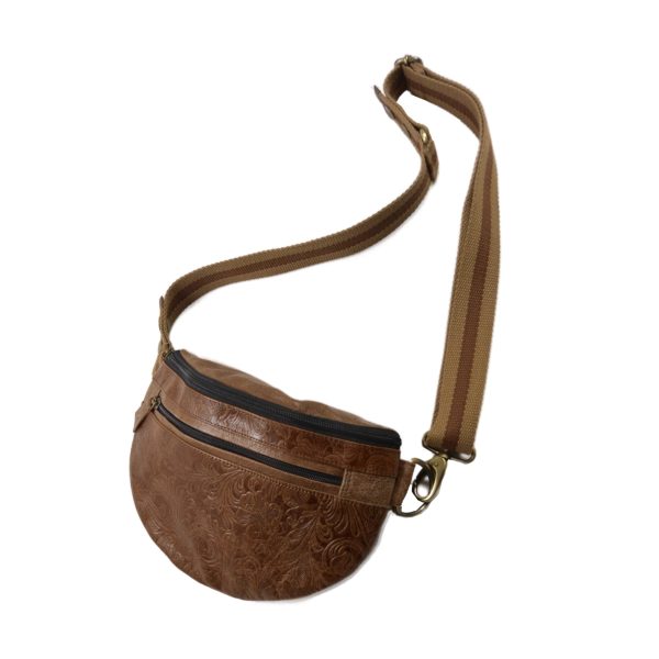 Gassi-Tasche   Crossbodybag aus Leder mit floralem Design - BANGKOK 154 Online – Bild 3