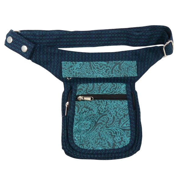 Nijens Bauchtasche Stoff Petrol Paisley NJ Paris HS 571 Verkauf