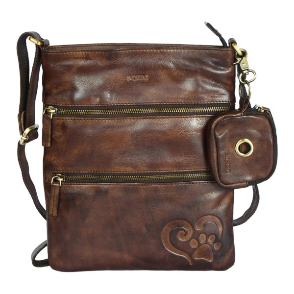 Gassi-Umhängetasche Ledertasche Mahagoni Braun - NJ-26 Lisbon 1053, 8053 Online-Schn?ppchen – Bild 2
