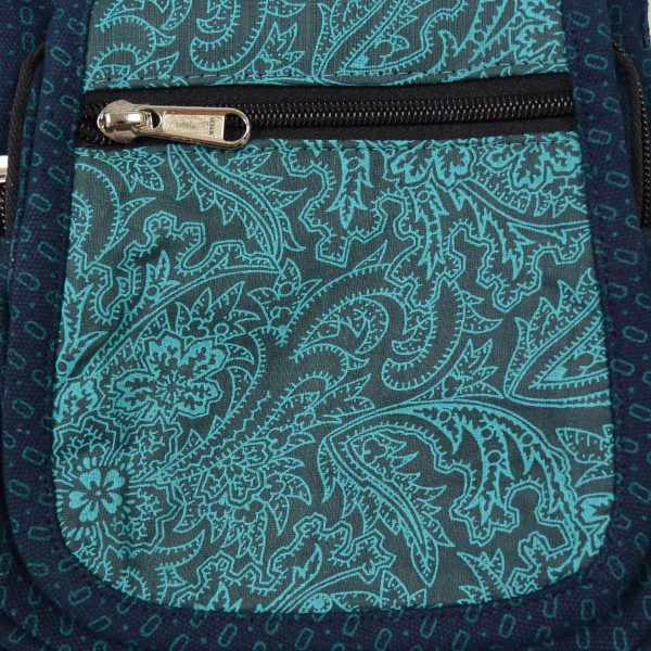 Nijens Bauchtasche Stoff Petrol Paisley NJ Paris HS 571 Verkauf – Bild 2