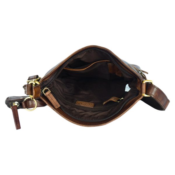 Gassi-Umhängetasche Ledertasche Mahagoni Braun - NJ-26 Lisbon 1053, 8053 Online-Schn?ppchen – Bild 3