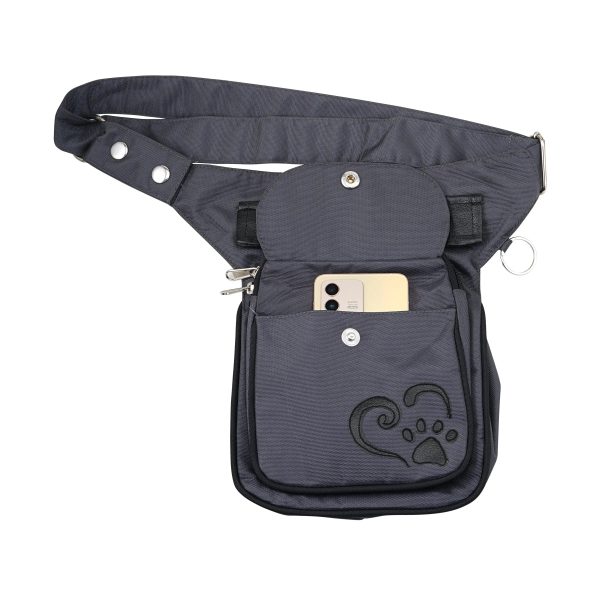 Gassi-Tasche Wasserabweisend mit Pfote&Herz Anthrazit Hannover ZHS 7104 Schn?ppchen – Bild 2