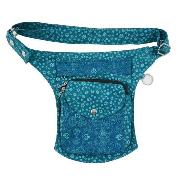 Gassi-Tasche Stoff-Baumwolle mit Pfotenmuster Marineblau NJ-Barcelona HS 752 Angebot