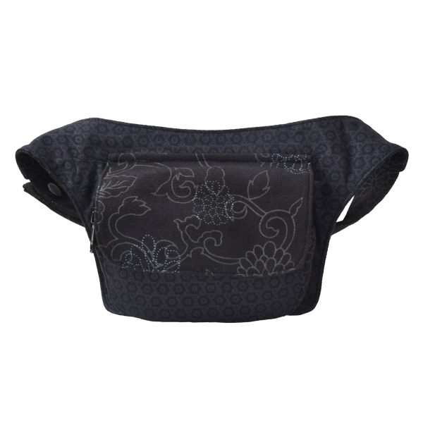 Bauchtasche Stoff Black Flowers, Hippie Gürteltasche - Dublin 861 Angebot