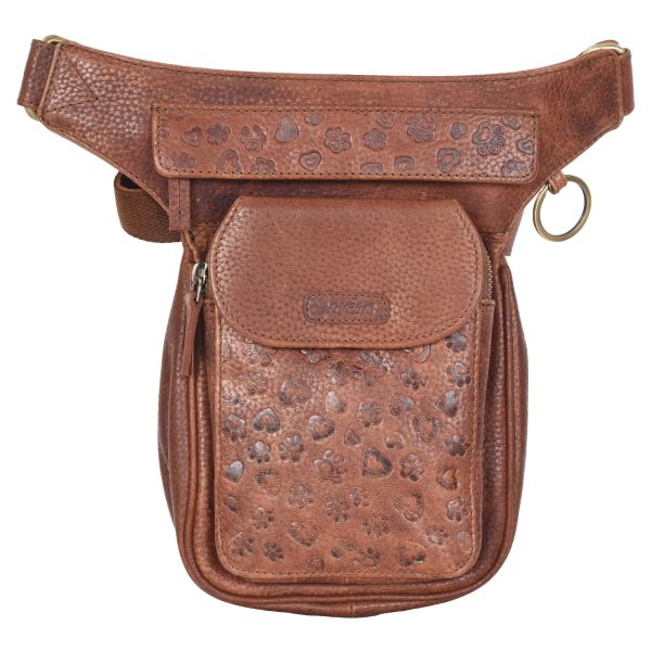 Gassi-Tasche Leder Pfoten&Herzprägungen - S-XXXL - Hannover NJ- 25 9048 Mode
