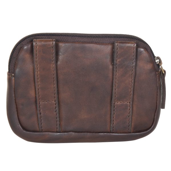 Kleine Beuteltasche Leder Mahagoni Braun, Täschchen mit Leckerlifach - Prague NJ-07 1053, 9053 Angebot – Bild 3