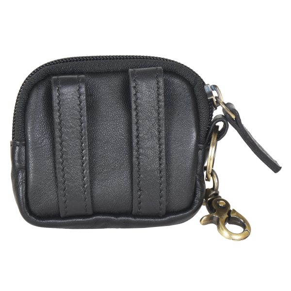 Kleine Beuteltasche Schafleder, mit Schlaufen NJ-06 ERFURT 9045 Black Verkauf – Bild 3