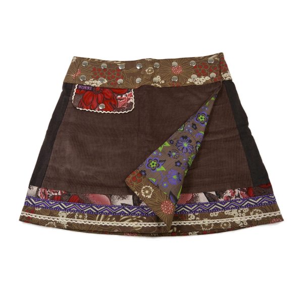 Winterrock Cordrock Minirock Wenderock - Corduroy Biscuiten-W-86 Schn?ppchen