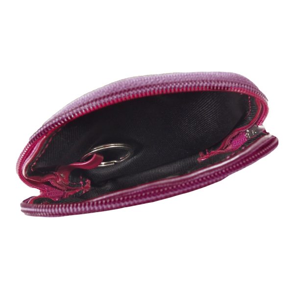 Geldbeutel Geldbörse Leder Portemonnaie mit Schlüsselring Shiny Rosa - L1 Mode – Bild 2