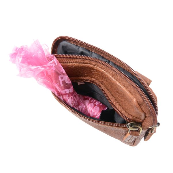 Kleine Beuteltasche Leder Brandy mit Leckerlifach für Hunde Prague NJ-07 1043 Online-Verkauf – Bild 3