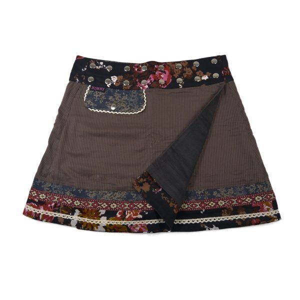 Winterrock Cordrock Minirock Wenderock -  Corduroy Biscuit-C-W-18 Schn?ppchen