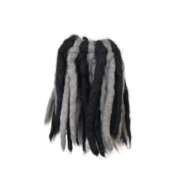 Filz Accessoires Fransen-Haargummi aus Wolle Schwarz 117, 132 Online – Bild 3