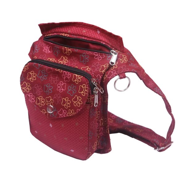 Gassi-Tasche Stoff mit Pfotenmuster Rot-Orange - Barcelona HS 729 Online-Verkauf – Bild 2