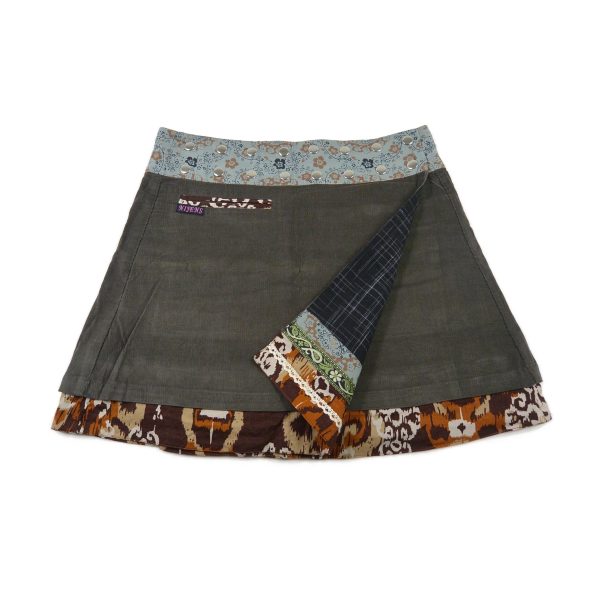Winterrock Cordrock Minirock Wenderock -  Corduroy Biscuit-C-W-06 Online – Bild 2