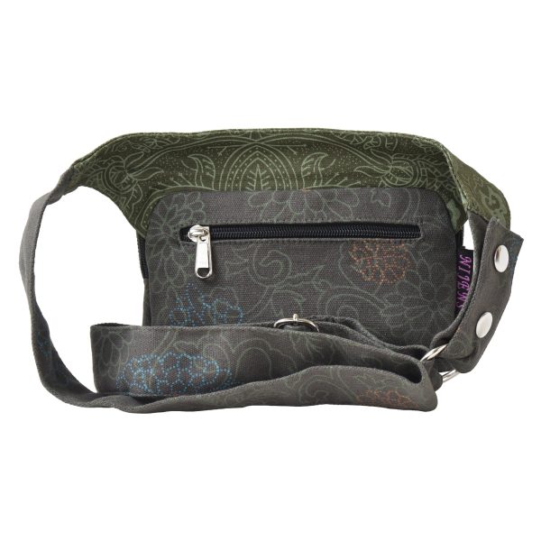 Nijens Bauchtasche Hippie Tasche aus Stoff Khaki Blumenmuster - Kathmandu-ND 800 Online – Bild 3