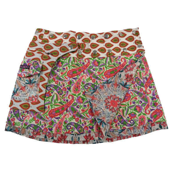 Sommerrock Wenderock Minirock Baumwollstoff Paisley Muster - Cherly Pie Short 131 Online
