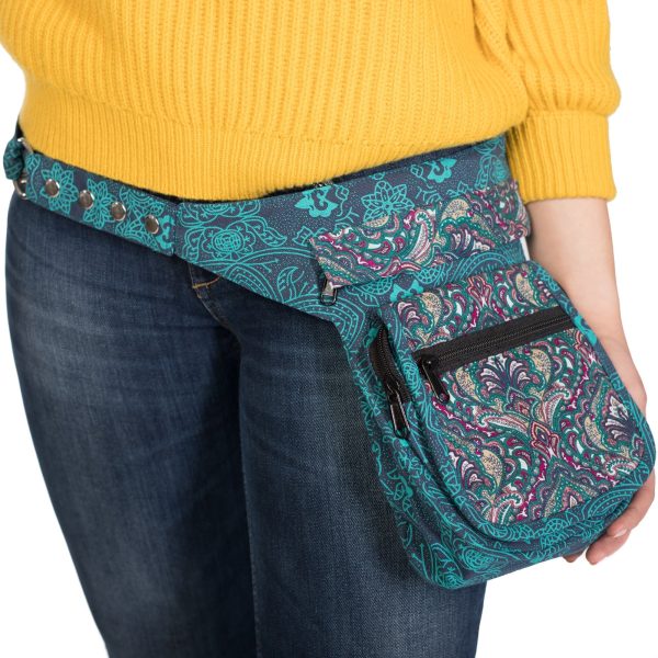 Bauchtasche Hippie Tasche S-XXXL Stoff Petrol Tasche Nijens - Paris HS 807 Online-Schn?ppchen – Bild 3