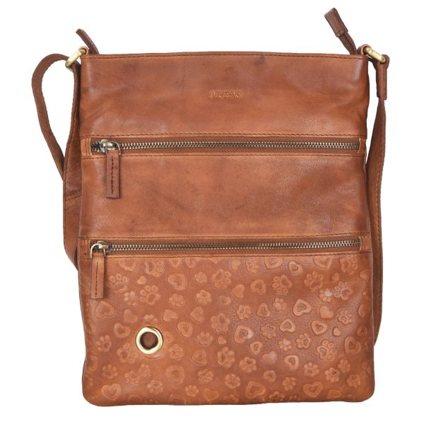Gassi-Umhängetasche, Ledertasche Malto-Braun Antik - NJ-26 Lisbon 9052 Zu verkaufen