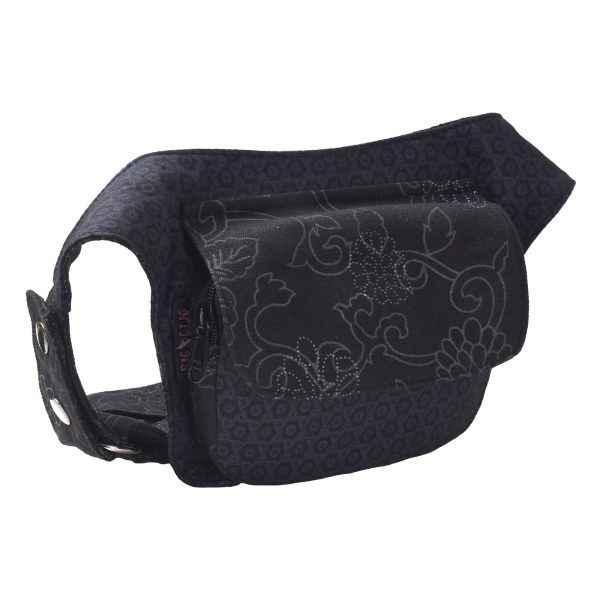 Bauchtasche Stoff Black Flowers, Hippie Gürteltasche - Dublin 861 Angebot – Bild 5