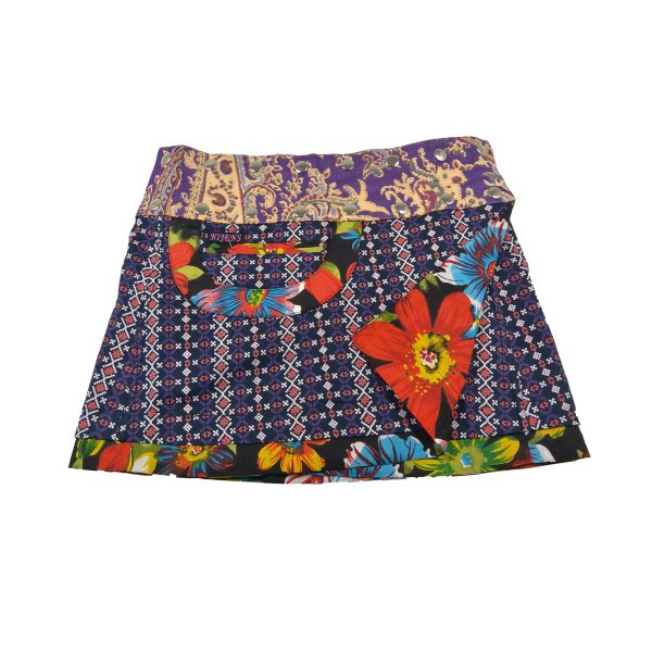 Sommerrock Wenderock Minirock Baumwollstoff - Bagelon Short 115 Online-Verkauf