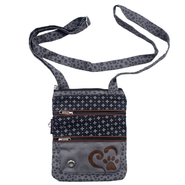 Gassi-Umhängetasche mit Leckerlifach aus Canvas - Lisbon Small 755 Im Angebot – Bild 2