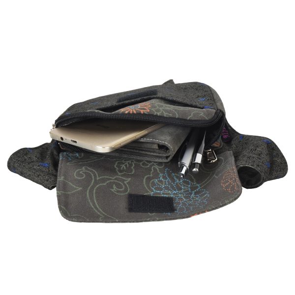 Bauchtasche Stoff Khaki Flowers, Hippie Gürteltasche - Dublin 831 Rabatt – Bild 2