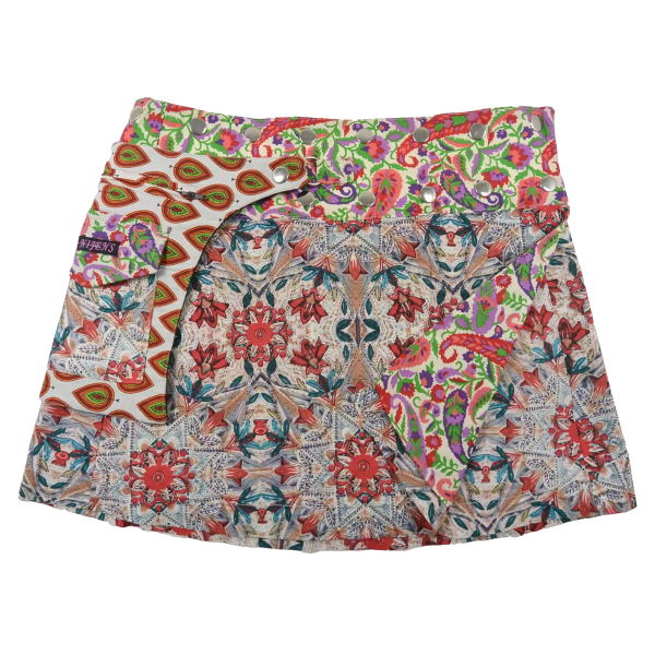 Sommerrock Wenderock Minirock Baumwollstoff Paisley Muster - Cherly Pie Short 131 Online – Bild 2