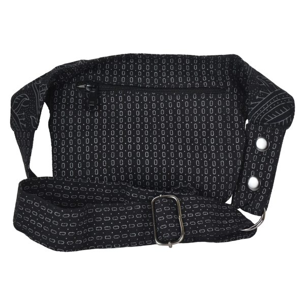 Bauchtasche aus Stoff in Schwarz, Om-Muster - Dublin 157 Angebot – Bild 3