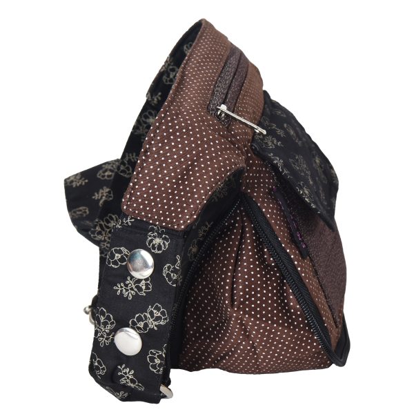 Wendbare Bauchtasche aus Baumwoll-Stoff in Braun - Chiang Mai 13 Angebot – Bild 5