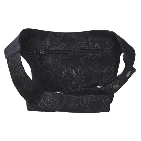 Bauchtasche Stoff Black Flowers, Hippie Gürteltasche - Dublin 861 Angebot – Bild 3