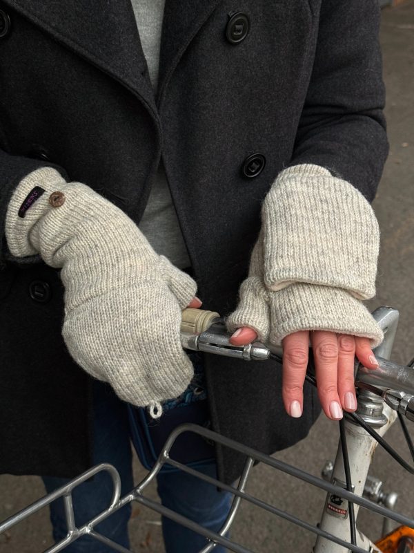 Handschuhe Fäustlinge aus Wolle Perlmutt Elecktra-set 40 Zu verkaufen – Bild 2