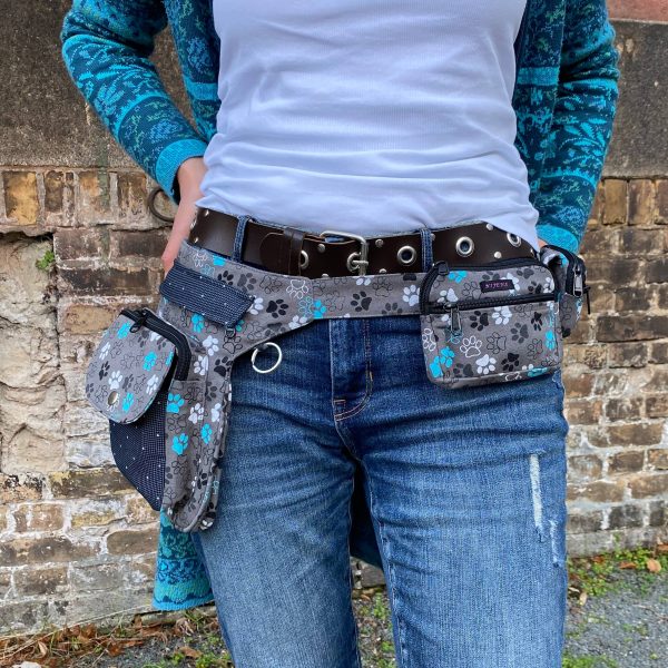 Kleine Beuteltasche (Stoff Jeans Blau-Grau Paisley) für Hundekotbeutel - Kiel 05 1007 Online-Schn?ppchen – Bild 5