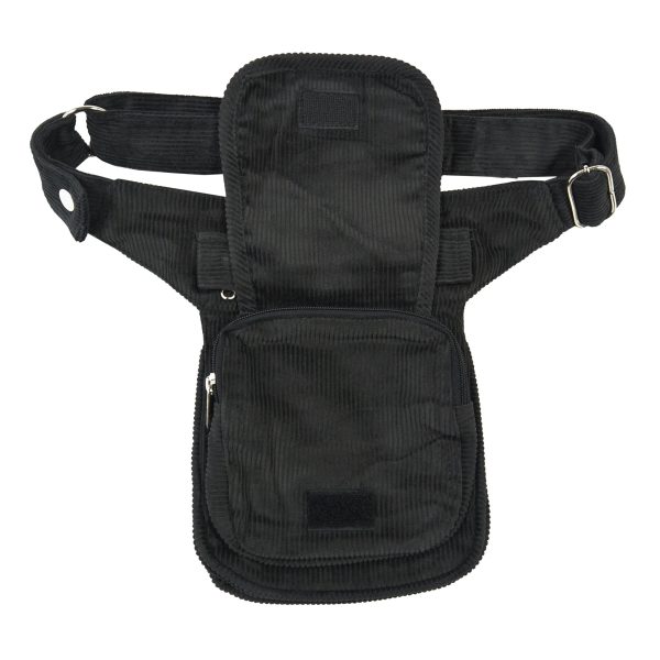 Bauchtasche aus Cord Anthrazit - Paris HS 101 Mode – Bild 2