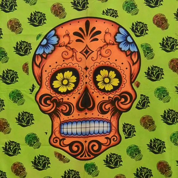 Mexikanischer Totenkopf Wandtuch Tagesdecke - Dekor Decke Groß 418 Angebot – Bild 2