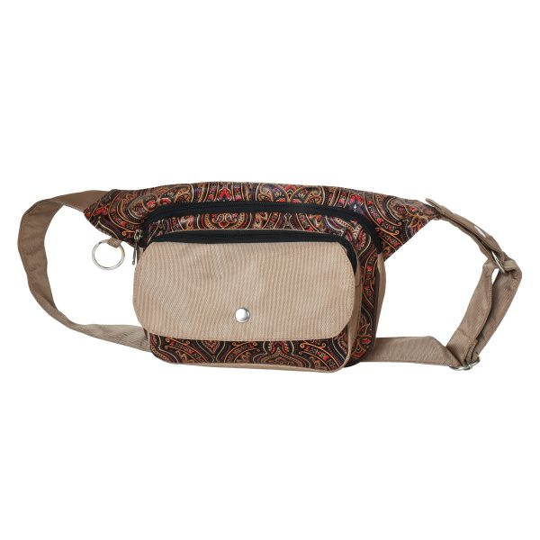 Gassi-Tasche wasserabweisende Bauchtasche (Nylon Beige) - Frankfurt 7139-P7 Mode