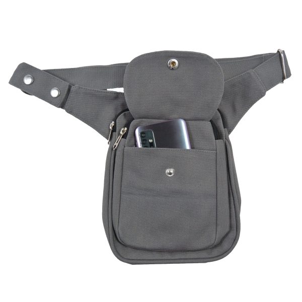 Gassi-Tasche Hüfttasche S-XXXL Canvas Grau - Freiburg HS 7701 Online-Verkauf – Bild 2