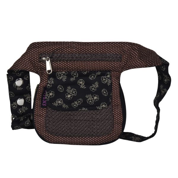 Wendbare Bauchtasche aus Baumwoll-Stoff in Braun - Chiang Mai 13 Angebot