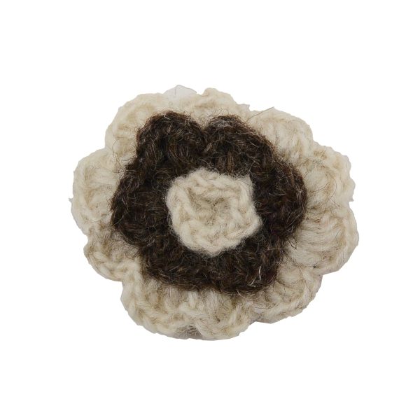 Filz Accessoires gehäkelte Ansteckblumen - Mix Weiß Online
