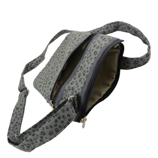 Gassi-Umhängetasche mit Leckerlifach aus Canvas - Lisbon Small 755 Im Angebot – Bild 4