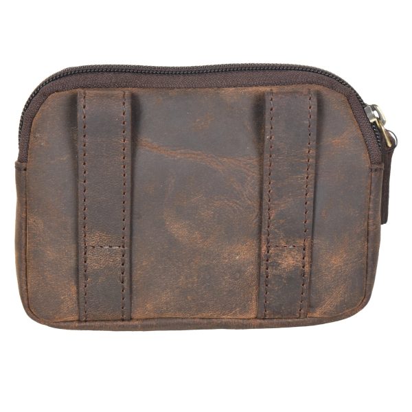 Kleine Beuteltasche aus echtem Rindsleder Dunkelbraun - Kiel NJ-05 1042 Rabatt – Bild 2