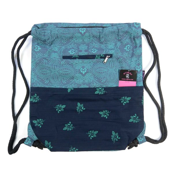 Nijens Canvas Turnbeutel zum Reisen Ganga Rucksack Petrol 649 Rabatt
