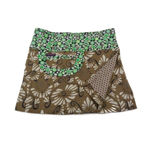 Sommerrock Wenderock Minirock Baumwollstoff - Bagelon Short 106 Rabatt – Bild 2