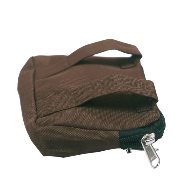Nijens Kleine Beuteltasche mit Schlaufen, Öse, Wasserfester Stoff Braun Prague 077107 Zu verkaufen – Bild 2
