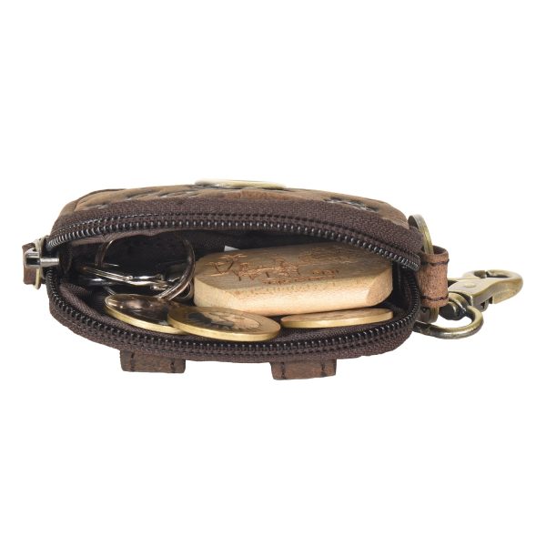 Kleine Beuteltasche Leder Vintage Braun - NJ-06 ERFURT 1060 Online-Schn?ppchen – Bild 5