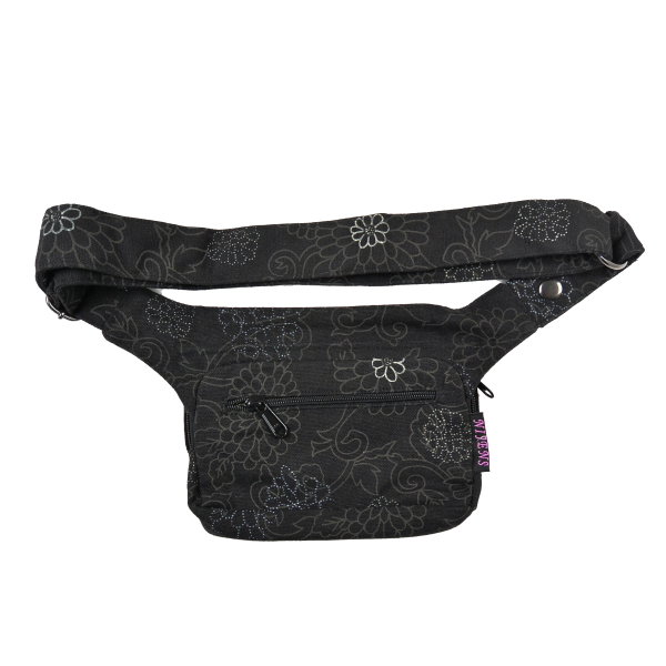 Bauchtasche Stoff Black Flowers - Kathmandu ND 57 Im Angebot – Bild 3