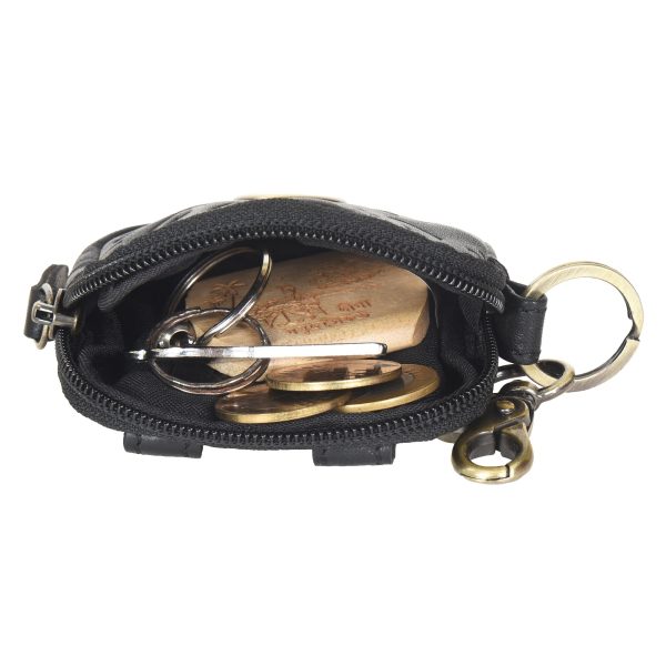 Kleine Beuteltasche Schafleder, mit Schlaufen NJ-06 ERFURT 9045 Black Verkauf – Bild 4