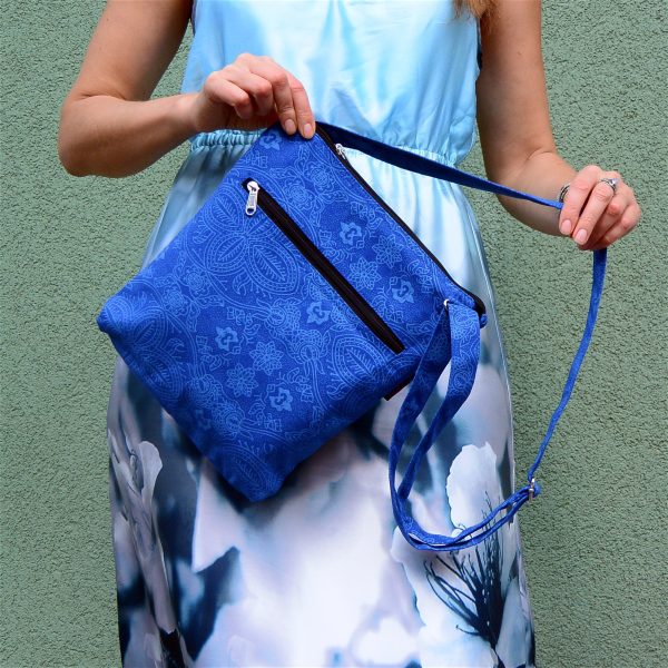 Umhängetasche aus Stoff Blau mit Ankern Muster, Bali Bag 625 Online-Schn?ppchen – Bild 4