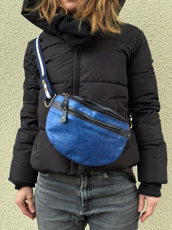 Gassi-Tasche   Crossbodybag aus Leder mit floralem Design - BANGKOK 155 Online-Schn?ppchen