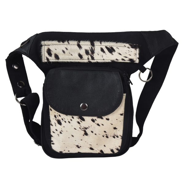 Gassi-Tasche Vintage Schwarz mit Kuhfell - Hannover HS VI-13 Online